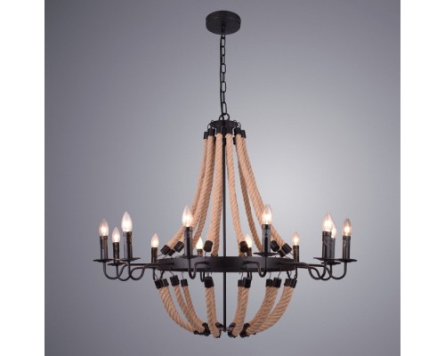 Подвесная люстра Marsiglia A8956LM-12BK Arte Lamp