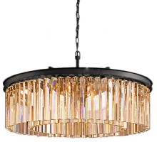 Подвесная люстра 1920s Odeon 9513P/600R black/amber DeLight Collection