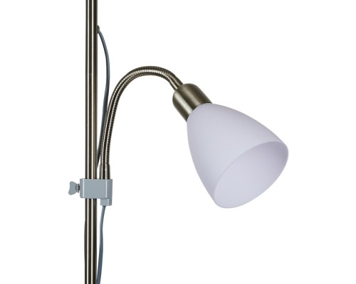 Торшер  UML-T520 E27+E14 SILVER/WHITE Uniel
