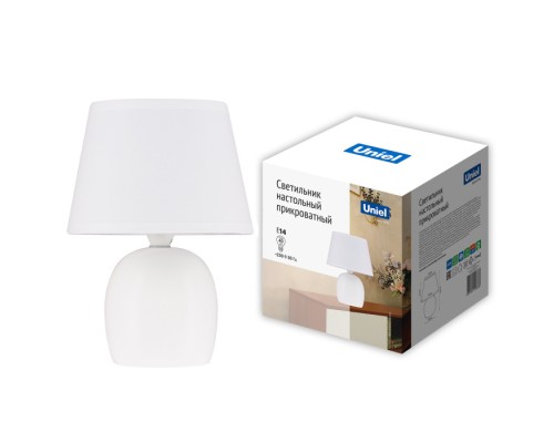 Интерьерная настольная лампа  UML-B304 E14 WHITE Uniel