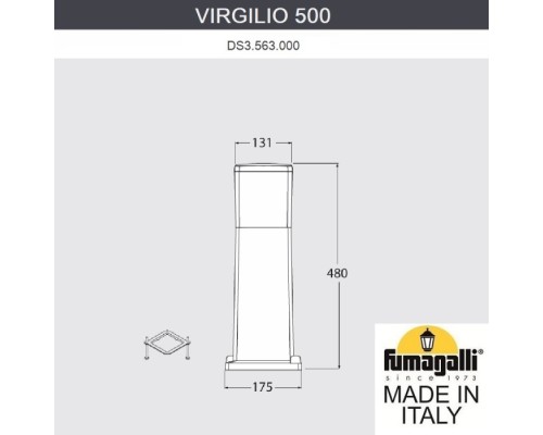 Наземный светильник Virgilio DS3.563.000.AYF1R Fumagalli