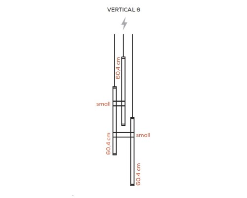 Подвесной светильник Paralela Paralela Vertical 6 black Axo Light