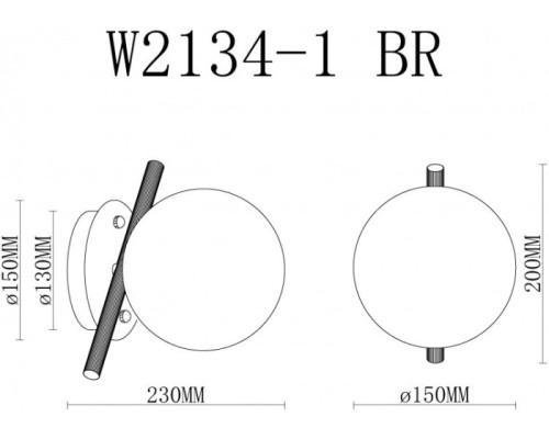 Бра Golden W2134-1 BR iLamp