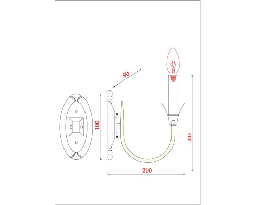 Бра Collinetta A4094AP-1PB Arte Lamp