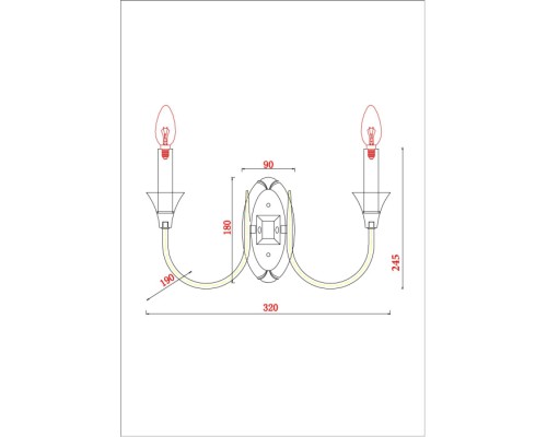 Бра Collinetta A4094AP-2PB Arte Lamp