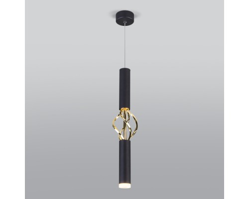 Подвесной светильник Lance 50191/1 LED черный/золото Eurosvet