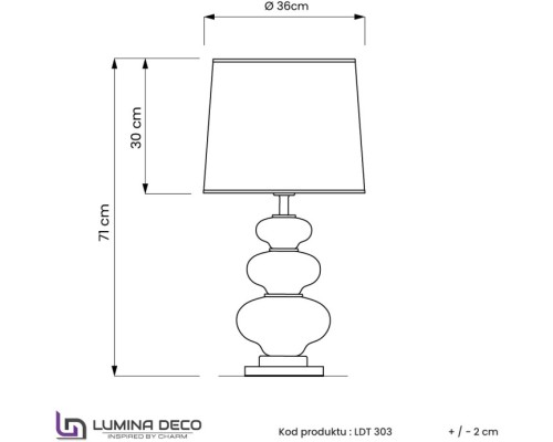 Интерьерная настольная лампа Briston LDT 303 PR+WT Lumina Deco