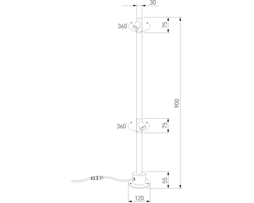Наземный светильник Rone 35175/F черный Elektrostandard
