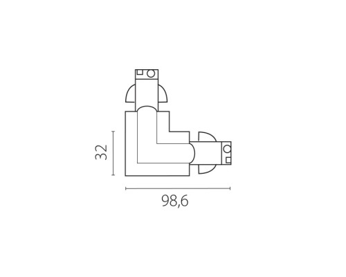 Коннектор угловой Quattro 504126-FRPS Lightstar