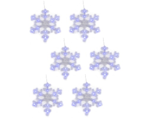 Гирлянда  ULD-E1503-072/DTA BLUE IP20 SNOWFLAKES-3 Uniel