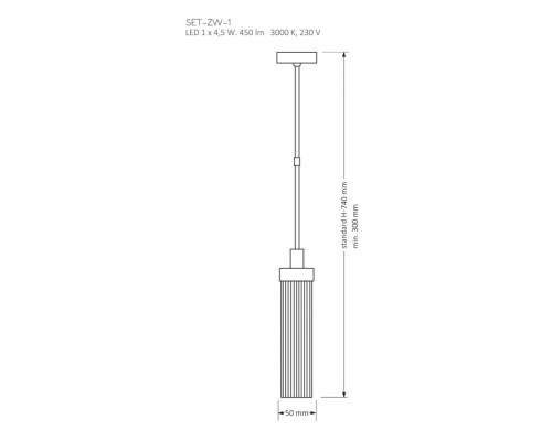 Подвесной светильник SETI SET-ZW-1(Z) Kutek Mood