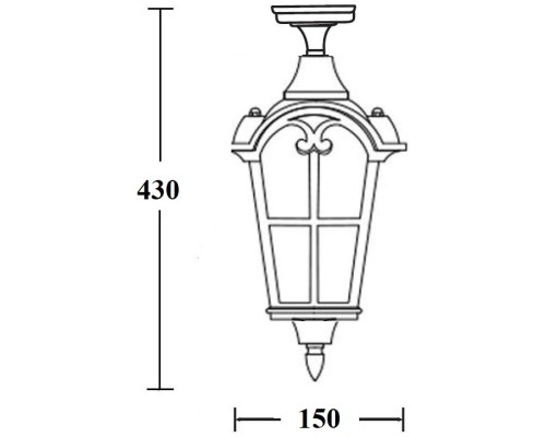 Потолочный светильник уличный PORTO 86105A Gb Oasis Light