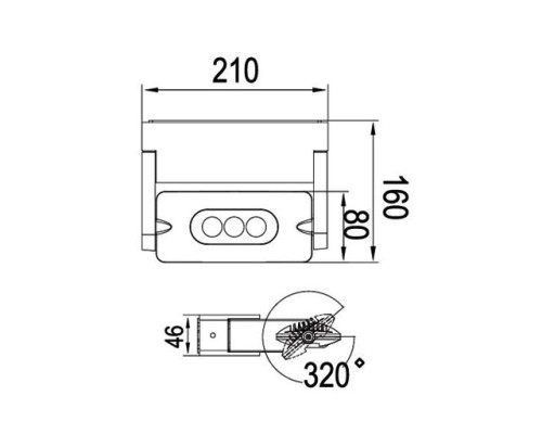 Настенный светильник уличный LEDSPOT W6144S-1-4000K Gr Oasis Light