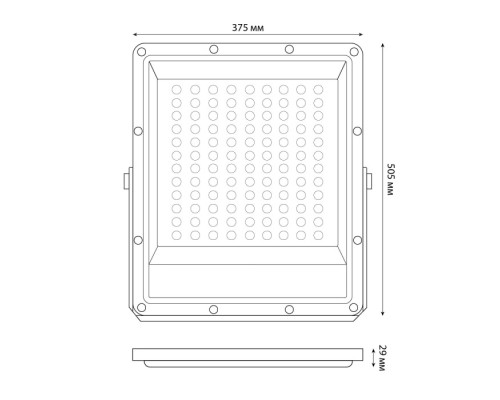 Прожектор уличный  ULF-F51D-300W/6500K IP65 200-240V GREY Uniel