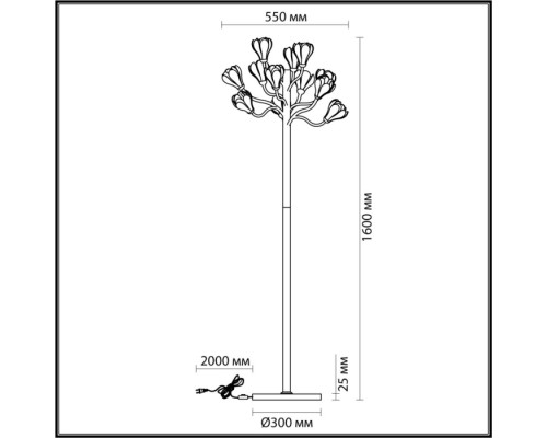 Торшер Gardi 5090/12F Odeon Light