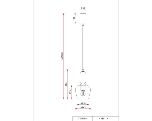 Подвесной светильник Dubbel 4353-1P F-Promo