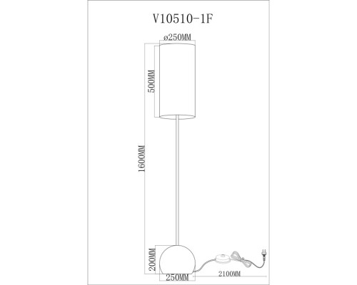 Торшер Flint V11590-1F Moderli