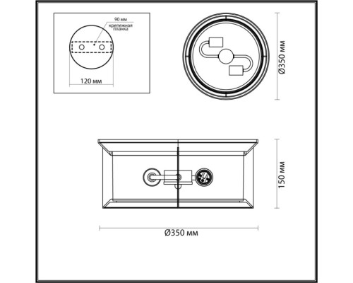Потолочный светильник уличный Mavret 4961/2C Odeon Light