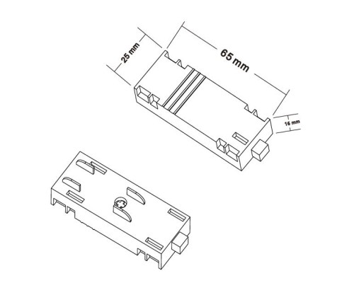 Соединитель питания прямой Space 220 CLT 0.205 03 BL Crystal Lux