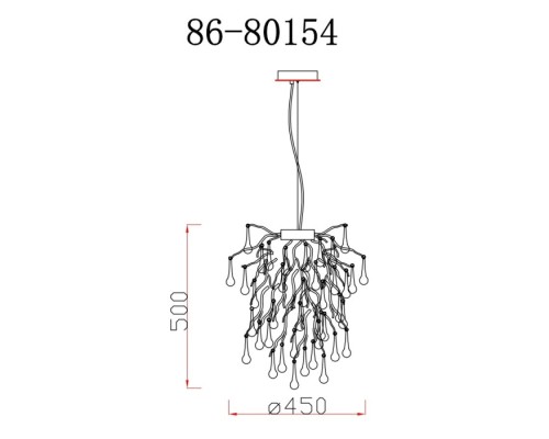 Подвесная люстра 8015 86-80154 Garda Decor