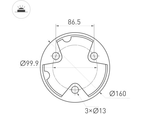 Наземный светильник GUIDE 047690 Arlight