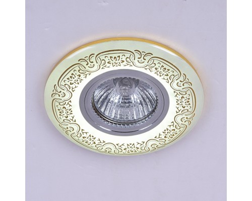 Точечный светильник  09502-9.0-001MN MR16+LED3W WH/GD Reluce