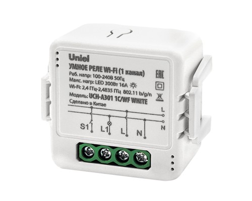 Wi-Fi реле  UCH-A301 1C/WF WHITE Uniel
