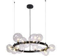 Подвесная люстра AGATA AGATA SP15 V2 BLACK/TRANSPARENTE Crystal Lux