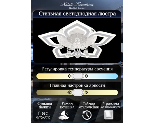 Потолочная люстра Cascade LED LAMPS 81159 Natali Kovaltseva