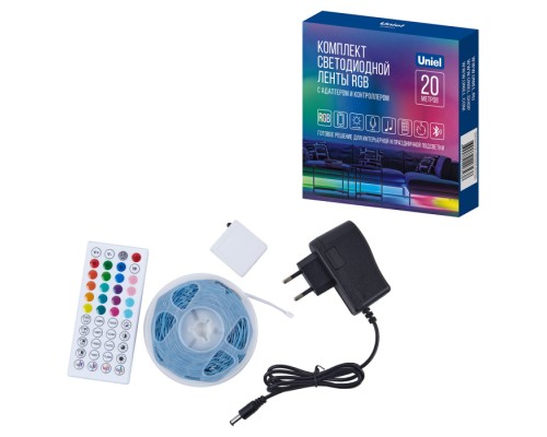 Светодиодная лента Готовое решение ULS-A01 20M/RGB/BT RRP24C01 Uniel