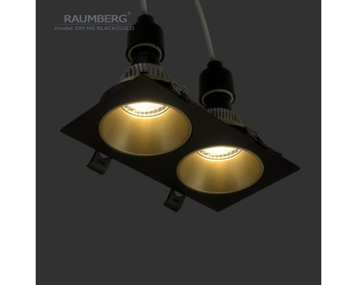 Точечный светильник  DipM2Bk/Gd Raumberg
