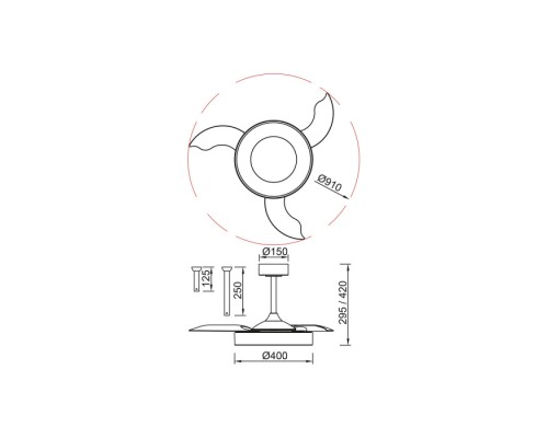 Потолочная люстра Niseko Fan 9092 Mantra