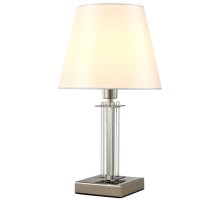 Интерьерная настольная лампа Nicolas NICOLAS LG1 NICKEL/WHITE Crystal Lux