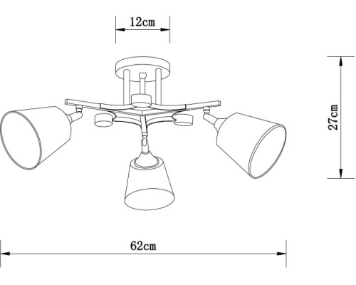 Потолочная люстра Glassy A5078PL-3BK Arte Lamp