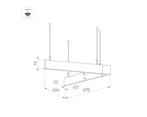 Подвесной светильник LINEAIR FLAT 035702 Arlight