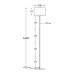 Торшер  UML-T521 E27 BLACK/BLACK Uniel