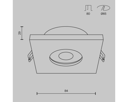 Точечный светильник Stark DL083-01-GU10-SQ-B Maytoni