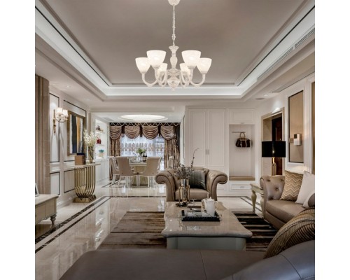 Подвесная люстра AM343837 347837/6 WT+SL Arte Milano