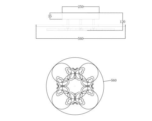 Потолочная люстра Butterfly 10272/8LED Escada