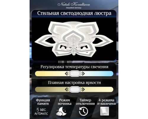 Потолочная люстра Cascade LED LAMPS 81158 Natali Kovaltseva