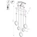 Подвесной светильник Livin LH8028/5P-BK-PBK-SGD Lumien Hall