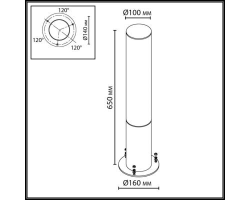 Наземный светильник Cortena 7180/18GL Odeon Light