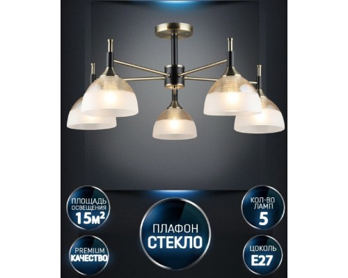 Потолочная люстра Olis WD3617/5C-AB-BK-WT Wedo Light