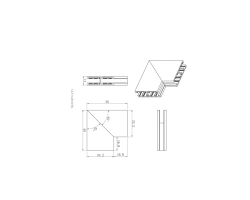 Соединитель угловой UX5 CLT 0.226 02 BL Crystal Lux