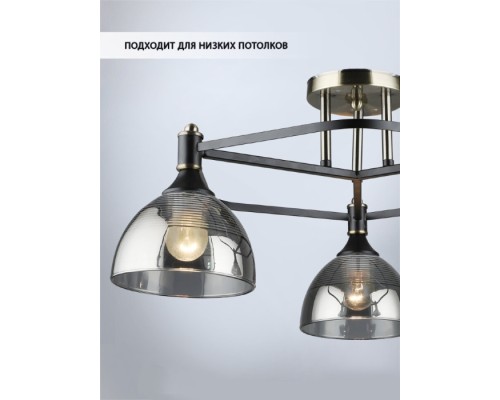 Потолочная люстра Giordzhi WD3620/3C-AB-BK-SMK Wedo Light