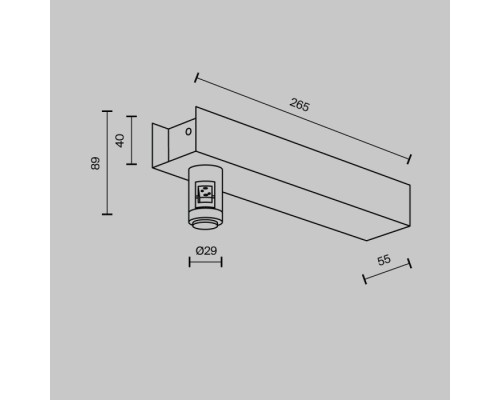 Основание настенное Accessories for tracks Flarity TRA155CW-BB-BS Maytoni
