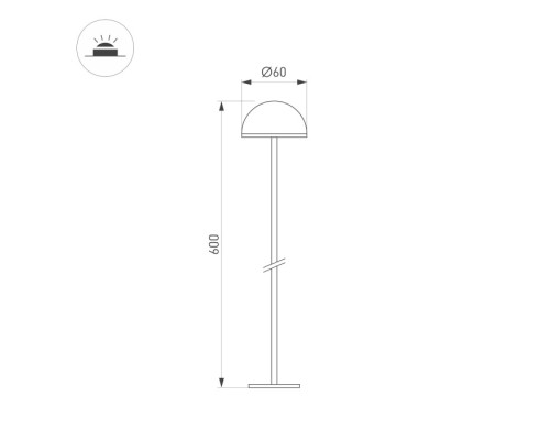 Грунтовый светильник ENOKI 050672 Arlight