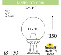Наземный фонарь GLOBE 250 G25.110.000.VYF1R Fumagalli