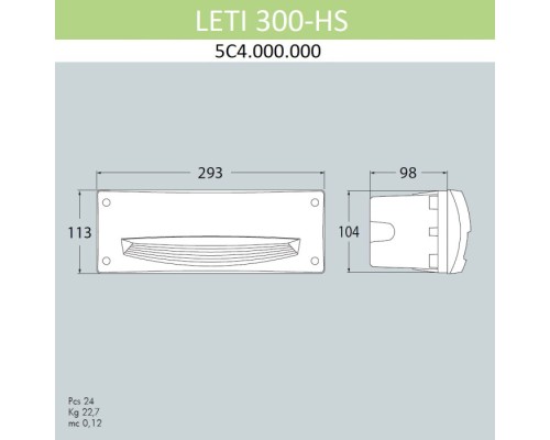 Подсветка для лестниц и ступеней Leti 5C4.000.000.AYF1R Fumagalli