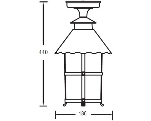 Потолочный светильник уличный CAIOR 1 81505A Gb Oasis Light